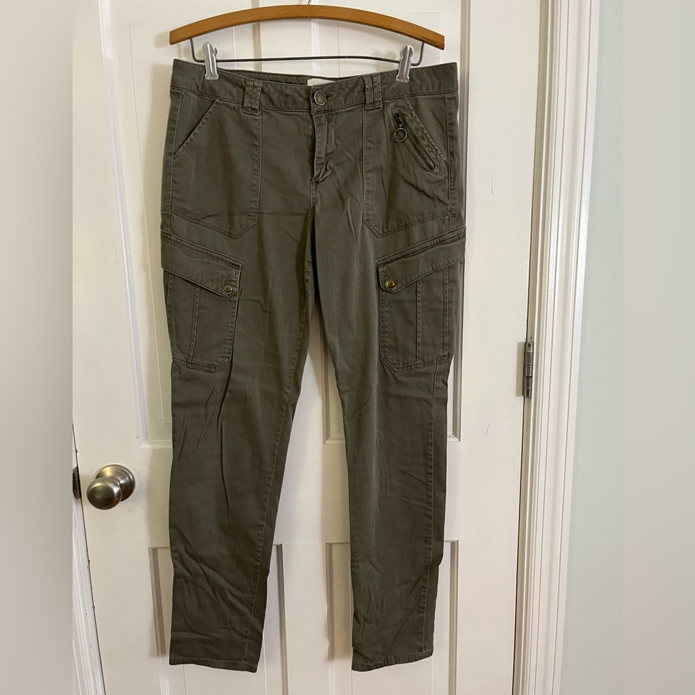 Jolt Army Green Skinny Cargo Pants Lightweight Cotton Size 11